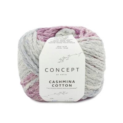 Cashmina coton Violet-Blauw