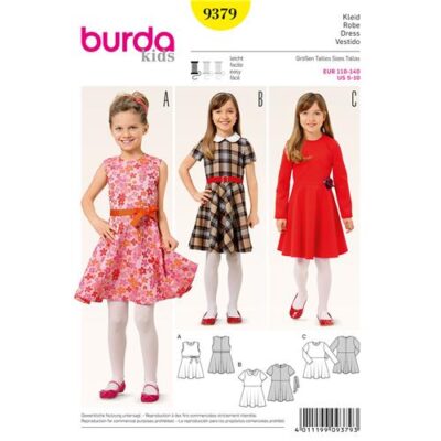 Burda patroon 9379 jurk Maat 110-140