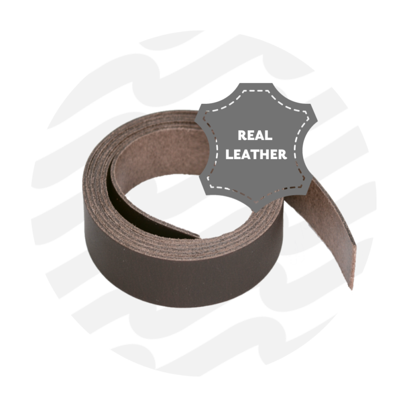 Lederen riem 130cm - 25mm - Chocolade