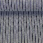 Wismar jacquard met strepen grijs-blauw