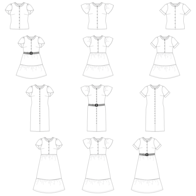 Zada blouse & jurk patroon voor dames & tieners - Bel'etoile