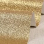 Kunstleder lap 50x70cm goud met glitter