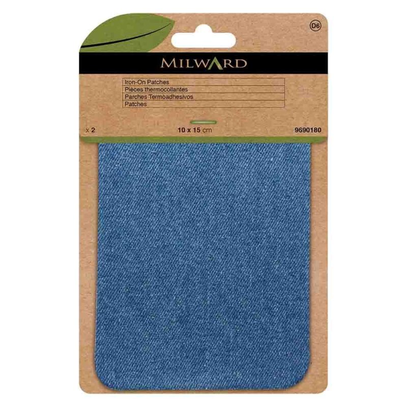 Milward Verstelstuk opstrijkbaar light denim 10x15cm