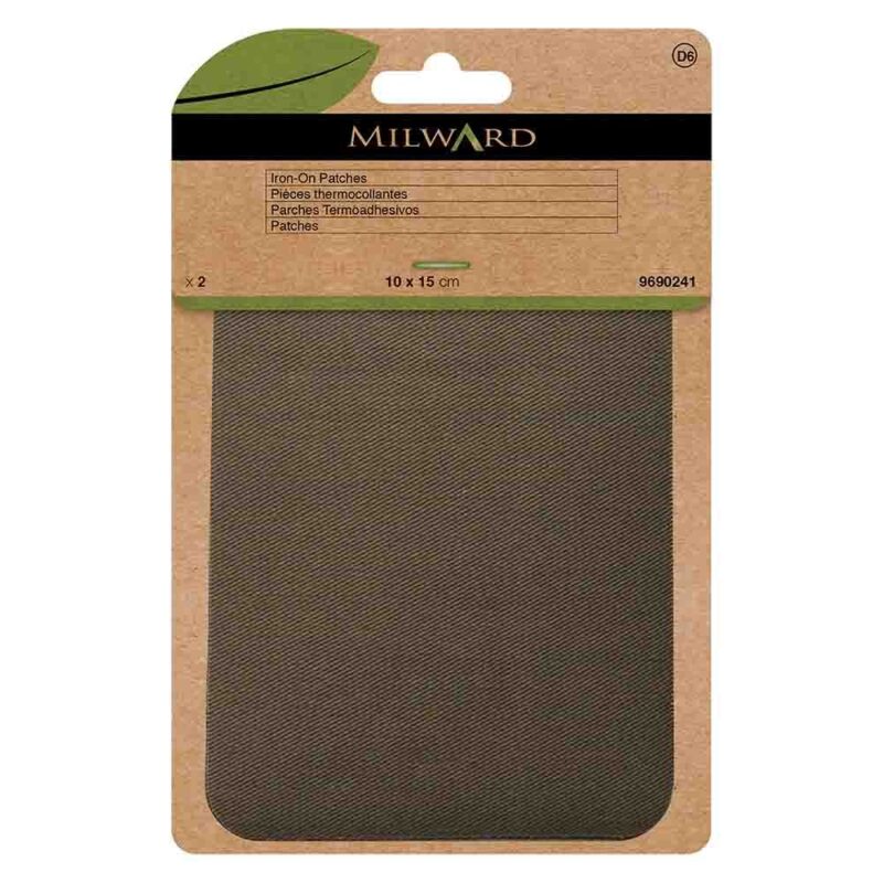 Milward Verstelstuk opstrijkbaar khaki 10x15cm