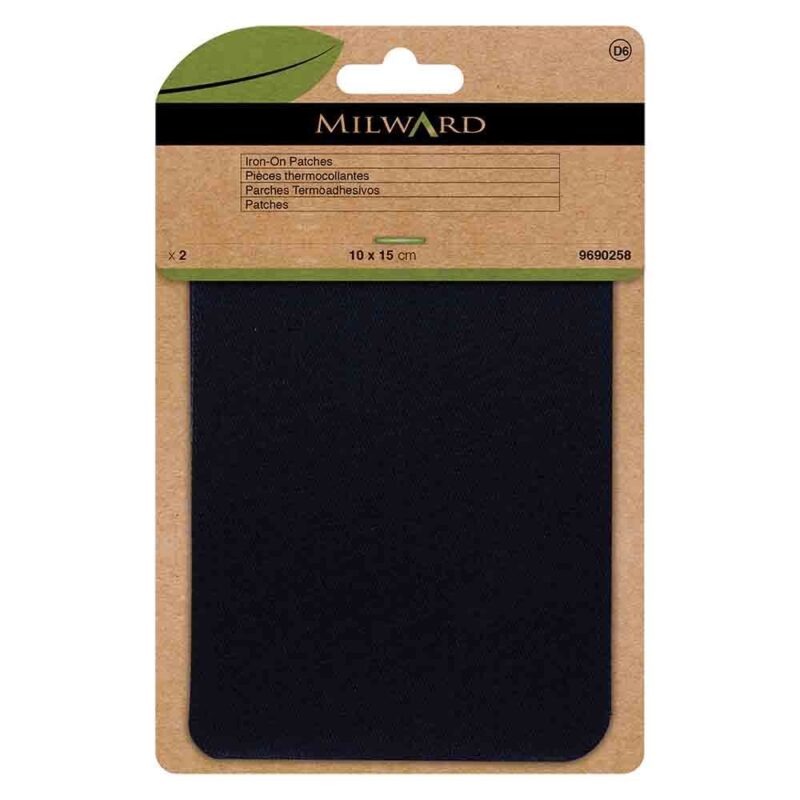 Milward Verstelstuk opstrijkbaar navy 10x15cm