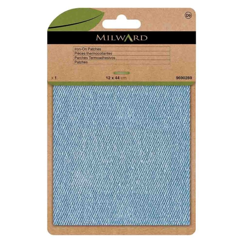 Milward Verstelstuk opstrijkbaar light denim 12x44cm