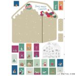 Katia Canvas Slim Panel Noël Dogs Calender