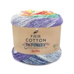 Katia Fair Cotton Infinity Oranje-Donker blauw-Groen-Rood