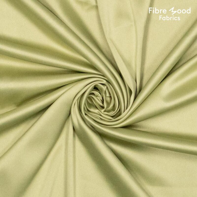Geweven polyester stretch satijn goudgroen - Eden, Hailey Fibre Mood editie 28
