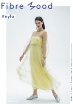 Gebreide nylon Zwitserse Tulle goudgroen - Nyla Fibre Mood editie 28