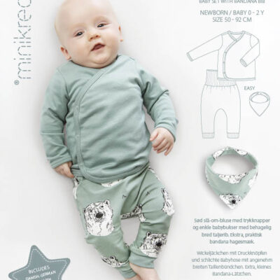 Patroon babyset met bandana