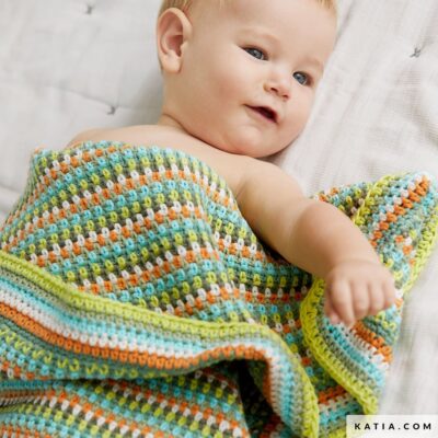 United Cotton-pakket: Gehaakte Baby deken 100% katoen