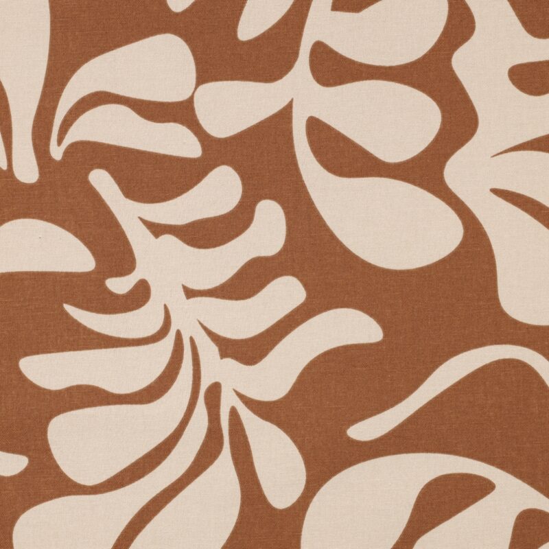 Canvas vintage leaves cognac