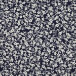 Viscose bloemen marine blauw