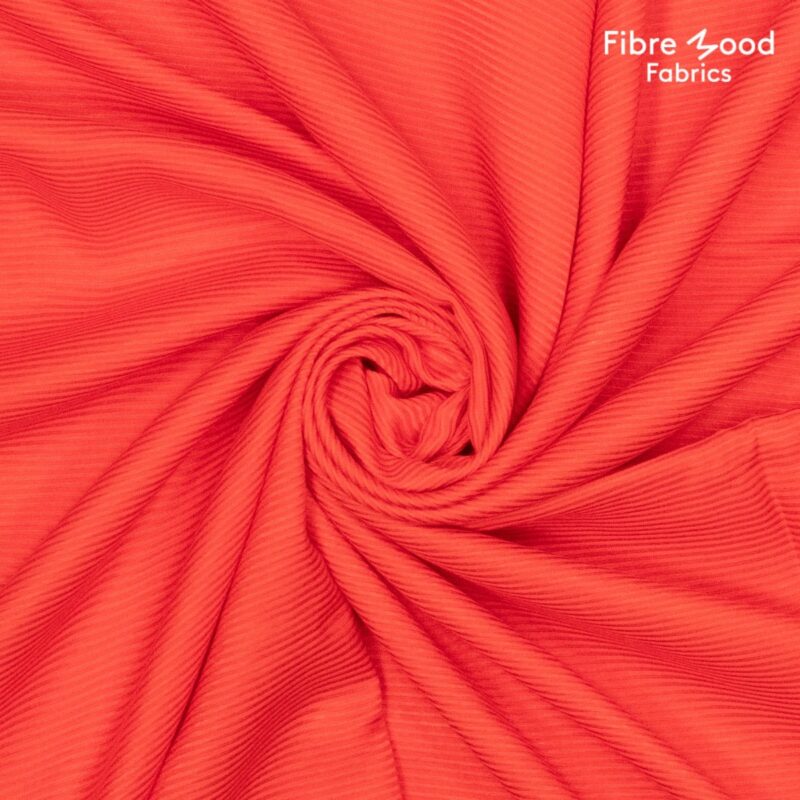 Geweven viscose blinkende strepen rood - Elvira (hack) Fibre Mood editie 29