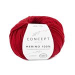 100% Merino bordeaux rood