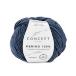 100% Merino blauw