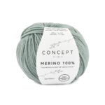 100% Merino reseda groen