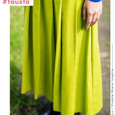 Geweven katoen twill peer groen - Fausta /Jessa Fibre mood editie 30