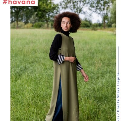 Geweven polyester viscose crepe groen - Havana Fibre mood editie 30