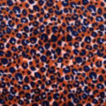 Nep bont animal skin orange/blue