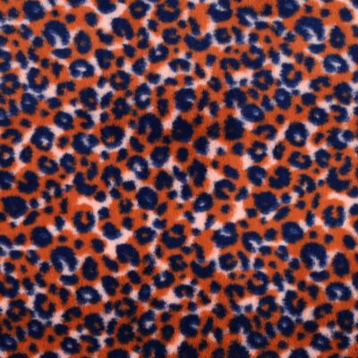 Nep bont animal skin orange/blue