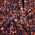 Nep bont animal skin orange/blue