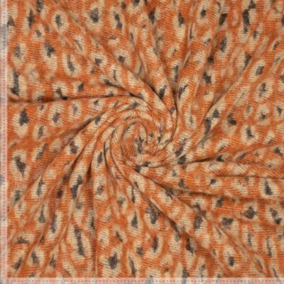 Jacquard leopard oranje