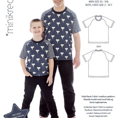 Minikrea raglan t-shirt mannen en jongens