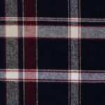 Flanel Yukon donkerblauw/bordeaux ruiten